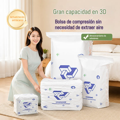 🧳【3D extragrande*1 + 3D grande*2】3 artículos por solo 26 euros💨Bolsa de almacenamiento de compresión 3D gruesa antiácaros