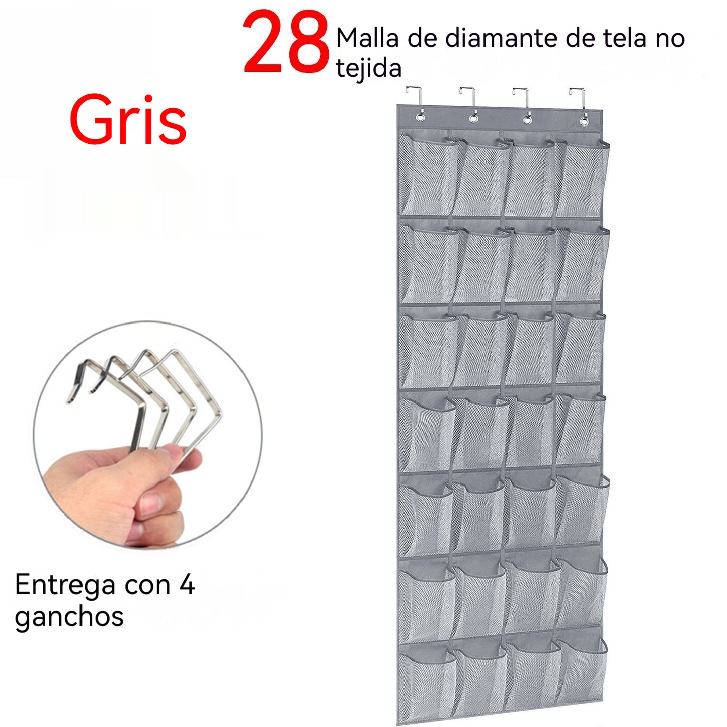 ✅Compra 1 y llévate 1 gratis💯Bolsa de almacenamiento colgante de malla multicapa con 28 compartimentos