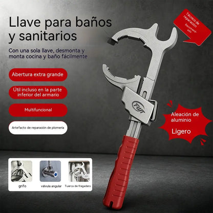 Llave universal ajustable de doble cabezal