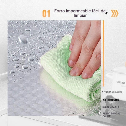 🍳Pegatinas autoadhesivas para cocina: protegen armarios y encimeras de la grasa y las manchas. Se pueden cortar a medida y quitar fácilmente. ¡Un verdadero salvavidas en la cocina! 🌟✅