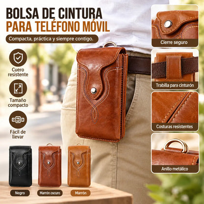 Riñonera multifuncional de doble capa para hombre