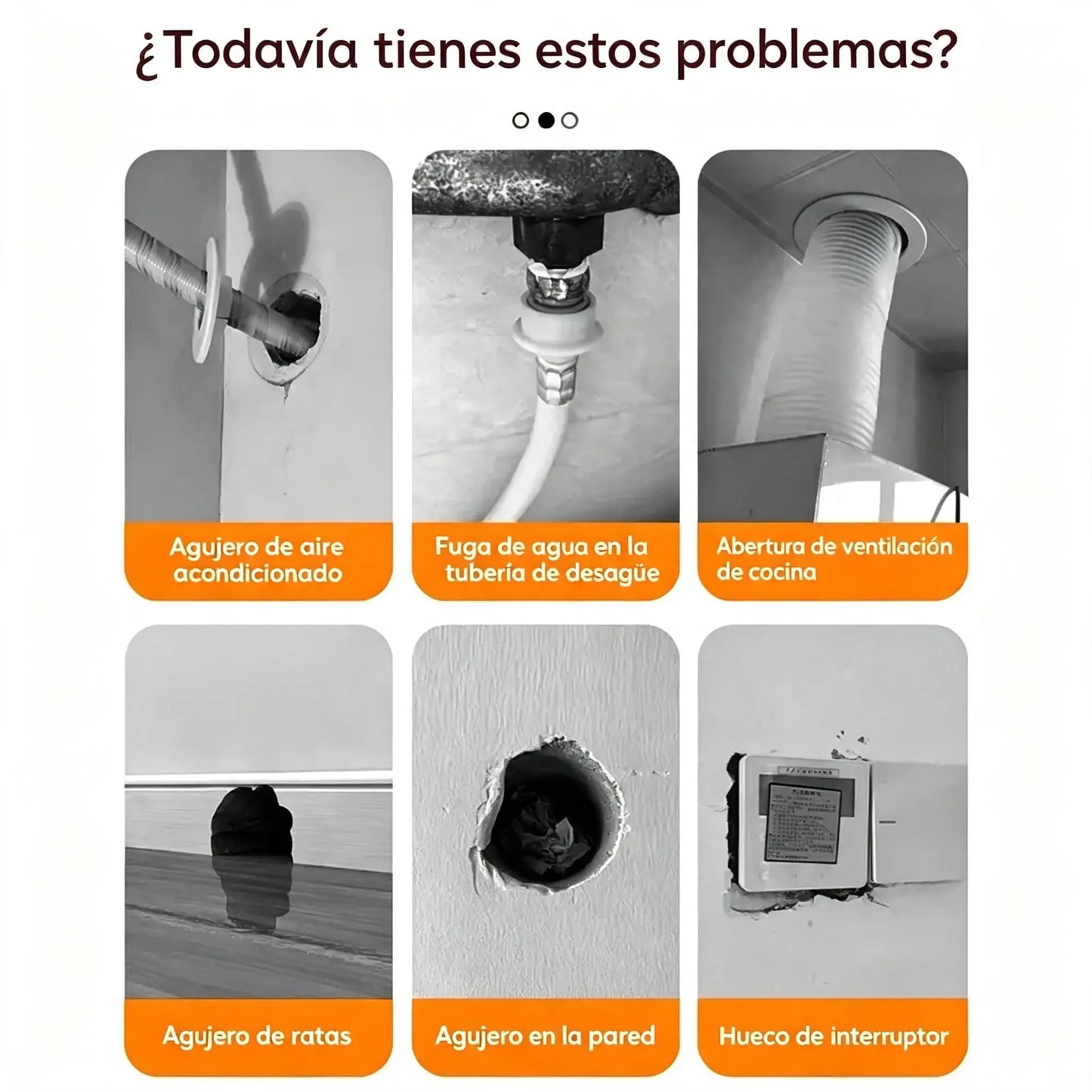 🔥【8 paquetes por 27 euros】💞 Sellador impermeable: previene eficazmente las fugas de aire, la humedad y las plagas; se forma, seca rápidamente y se puede pintar ✨