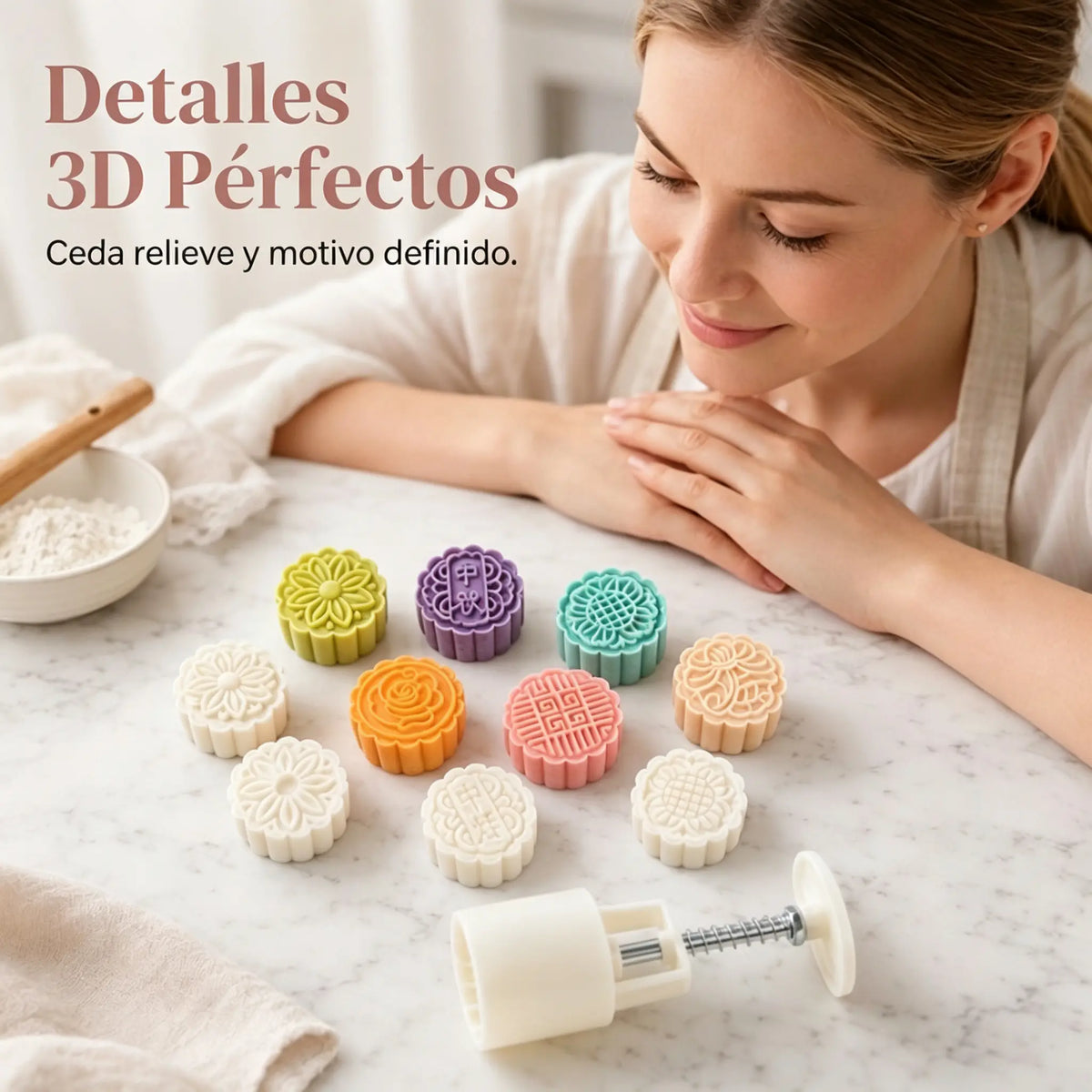 🔥Juego de moldes de 6 piezas por solo 24 €☕🍪Moldes manuales para hornear postres caseros