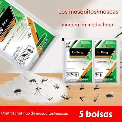 🦟🪰【5 bolsas】El insecticida en polvo de cipermetrina de alta eficiencia más eficaz, se puede utilizar en granjas/hogares/exteriores