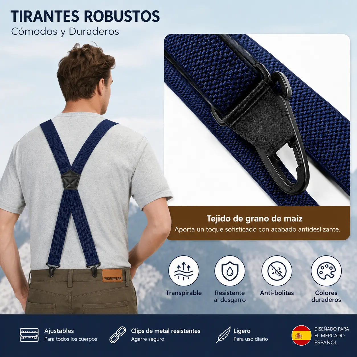 📢📢¡50% DE DESCUENTO! 🧷Corsés de hombre con espalda cruzada y clips🧷