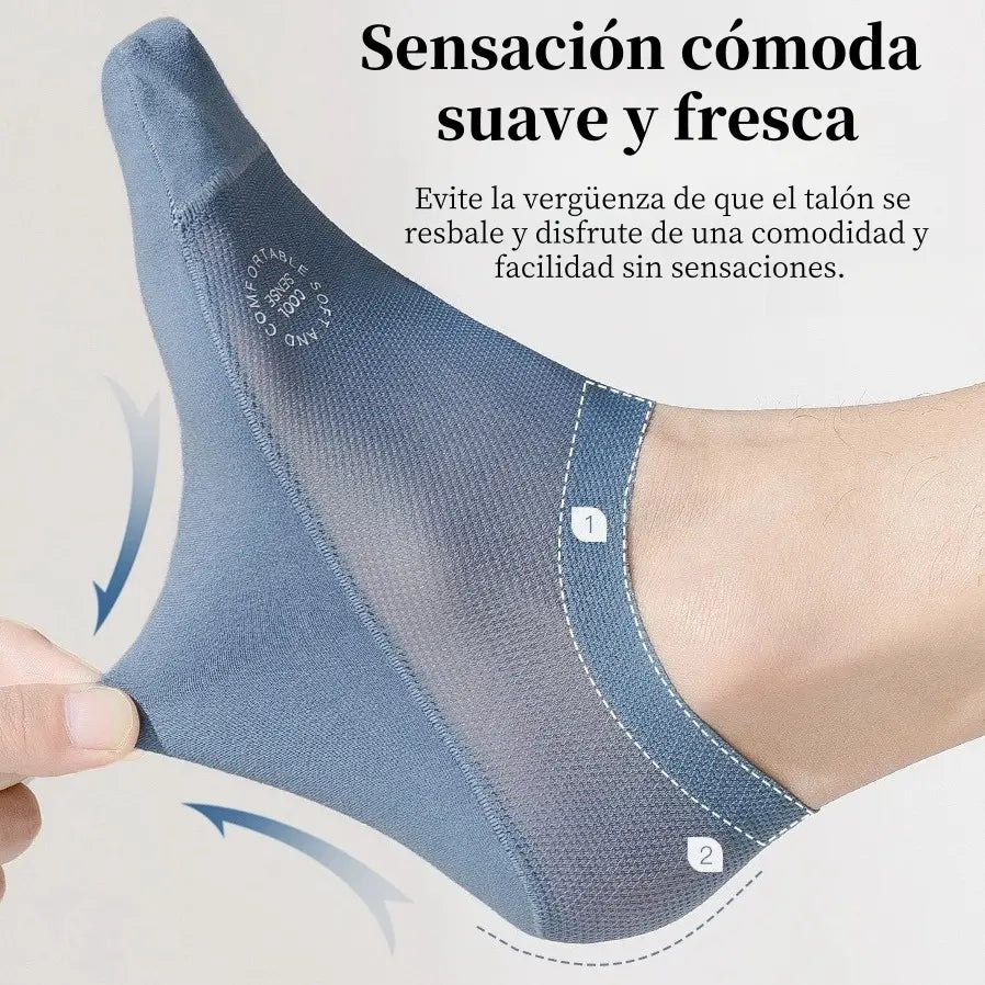 🧦【6 pares 24 euros】Calcetines invisibles transpirables de malla fina antideslizantes universales de 6 piezas