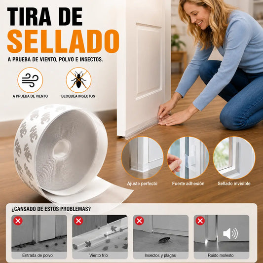 🚪 Tira de sellado inferior de puerta de PVC – Antipolvo y anticorriente de aire