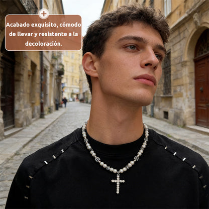 🔥🔥【Producto más vendido】Nuevo collar de cruz de perlas a la moda
