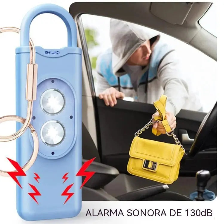 Llavero con alarma luminosa intermitente antilobos de alta potencia