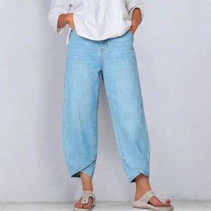 🔥Oferta especial de novedades: jeans casuales de pierna ancha para mujer.