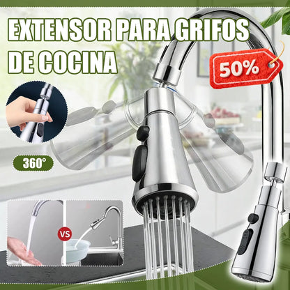 Boquilla extensora de grifo giratoria de 360°