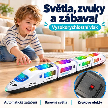 💡🚆Velké 4D autíčko s všesměrným pohybem, světly a hudbou