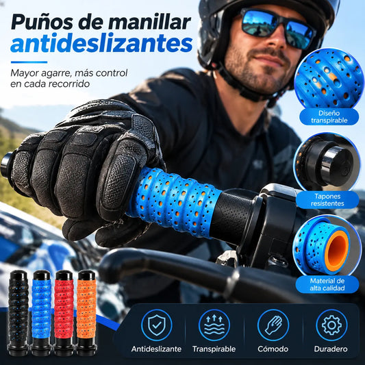 💯Cinta de silicona suave antideslizante para manillar de motocicleta/bicicleta