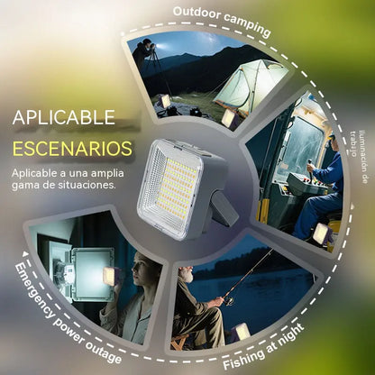 🔆🎒💡Iluminación solar de alto brillo para tiendas de campaña y luces de emergencia para exteriores | Batería de larga duración | Material ABS