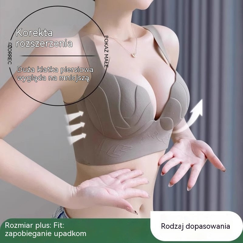 【Kup 1, a 1 dostaniesz gratis】【2 sztuki】Nowy biustonosz w dużym rozmiarze dla kobiet, wygodny, zapewniający wsparcie, zapobiegający obwisaniu i z efektem push-up.
