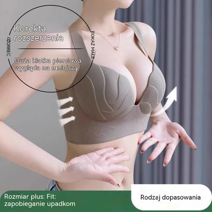 【Kup 1, a 1 dostaniesz gratis】【2 sztuki】Nowy biustonosz w dużym rozmiarze dla kobiet, wygodny, zapewniający wsparcie, zapobiegający obwisaniu i z efektem push-up.