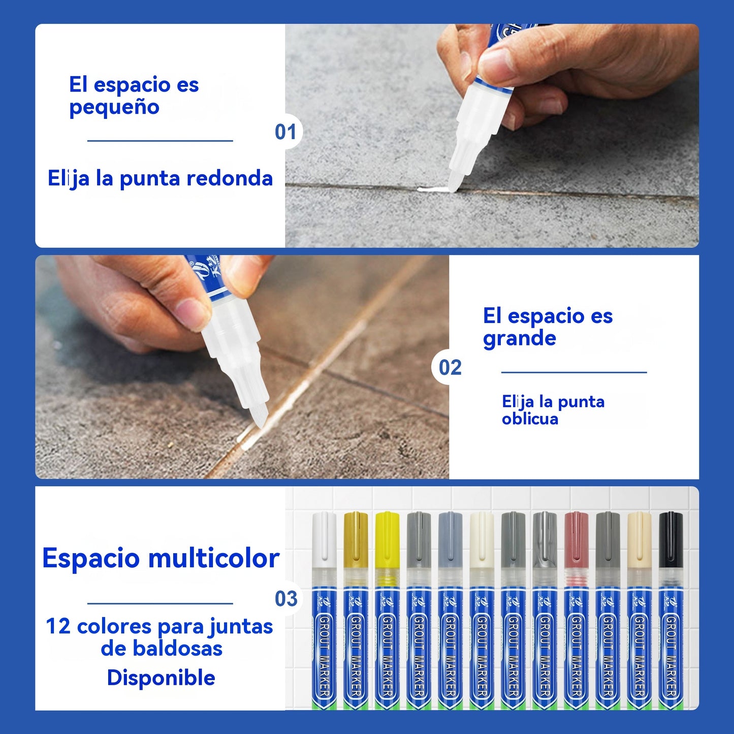 [2 piezas 24 euros]Lápiz para lechada de baldosas de cerámica resistente al moho y al agua