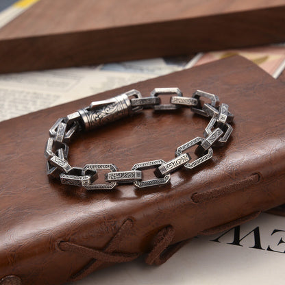 🎉⏰Oferta por tiempo limitado:🔥Pulsera de cuentas retorcidas de plata S925 para hombre