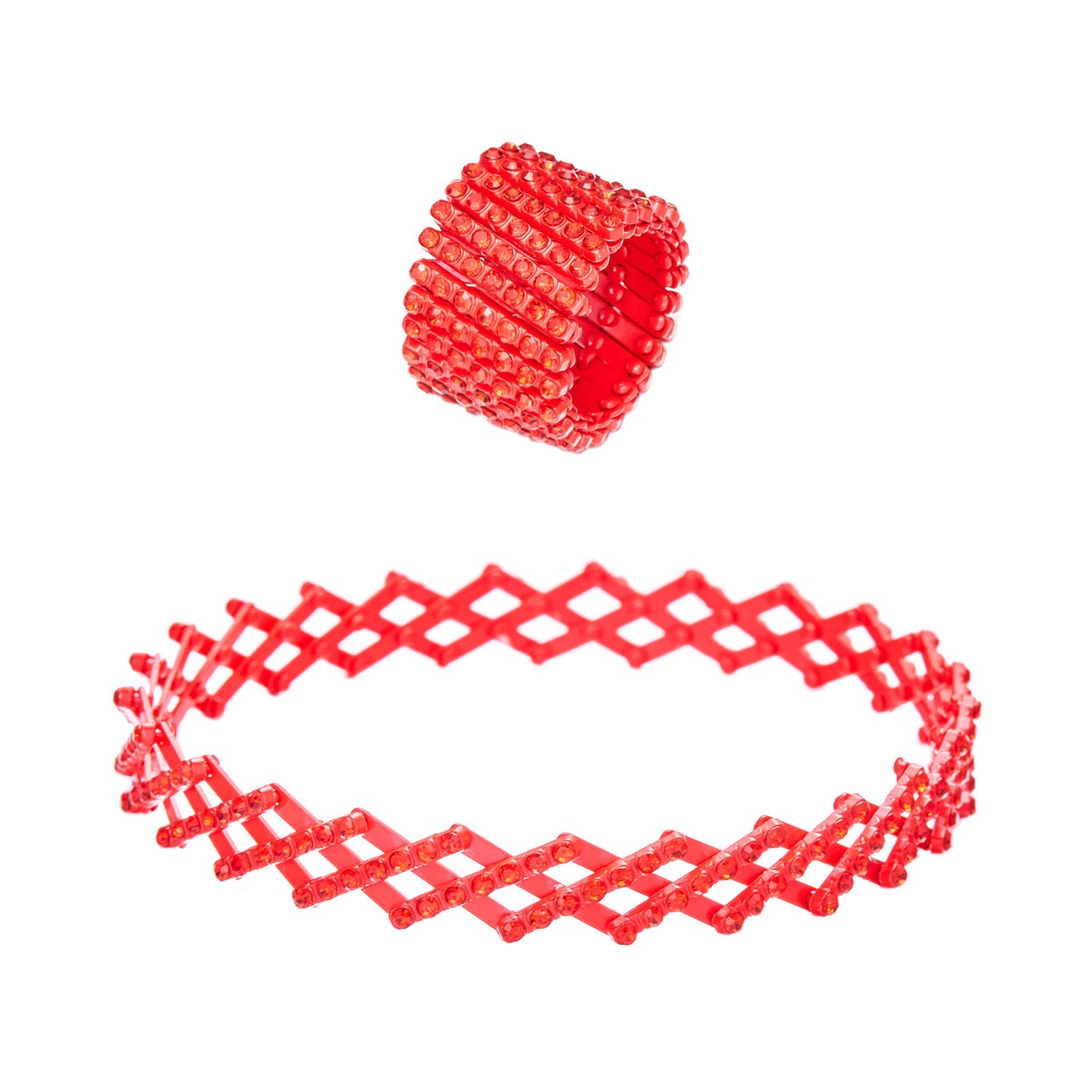 💎💍Un anillo/pulsera mágica retráctil de siete filas de diamantes que se puede usar de dos maneras.