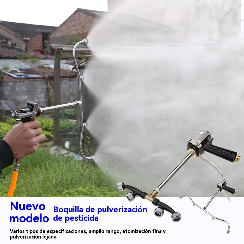 💦💦Nueva pistola pulverizadora de área amplia con niebla fina de cuatro cabezales en forma de abanico de acero inoxidable a prueba de óxido