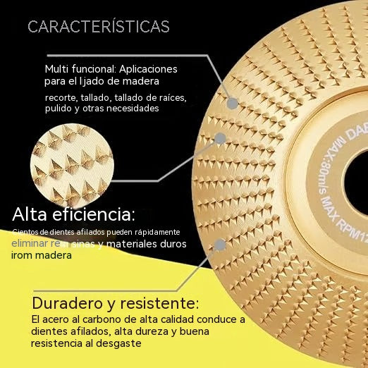⚙️🧰【3 piezas】 Disco multifuncional para dar forma a la lijadora angular para madera