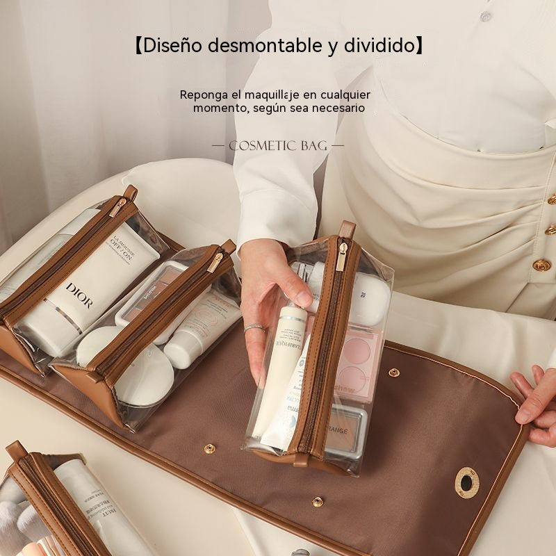 【Novedad de 2026】 Elegante neceser de cosméticos con cuatro compartimentos