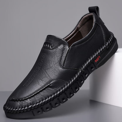 👞【39-44】Zapatillas deportivas casuales para hombre, fabricadas en piel auténtica, con suela suave, antideslizantes, transpirables