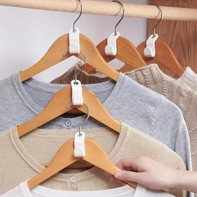【100 piezas】 Ganchos conectores para perchas que ahorran espacio: duplican el espacio del armario, resistentes y fáciles de usar 🧥