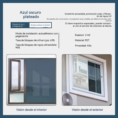 📱【150 cm × 1 m】🚗Película para ventanas con aislamiento térmico y protección de la privacidad: apta tanto para dormitorios como para las ventanillas del coche.