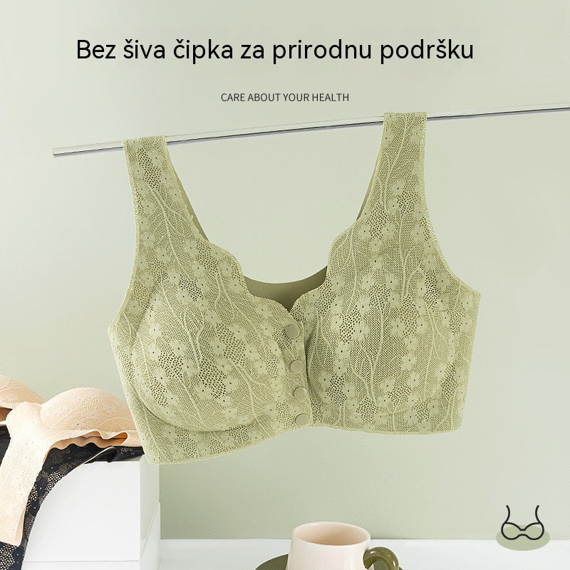 【M-4XL】【 Pakiranje od 5 dijelova】Ženski grudnjak bez žice s prednjim gumbima【40-100 kg】