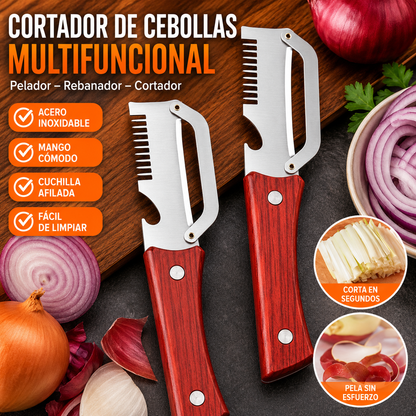 ✅Compra 1 y llévate 1 gratis (2 artículos) 🧅🔪 Pelador de cocina multifuncional 3 en 1: ¡Pela, corta y abre botellas! 🔥