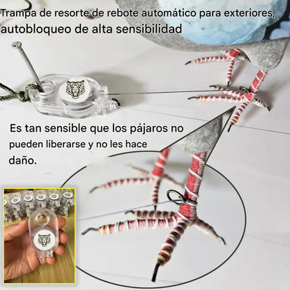 【8 piezas】Trampa de resorte para exteriores, trampa de bloqueo automático de alta sensibilidad
