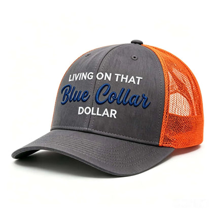 🧢Gorra de béisbol ajustable de malla con eslogan de estilo europeo y americano para ropa de trabajo.