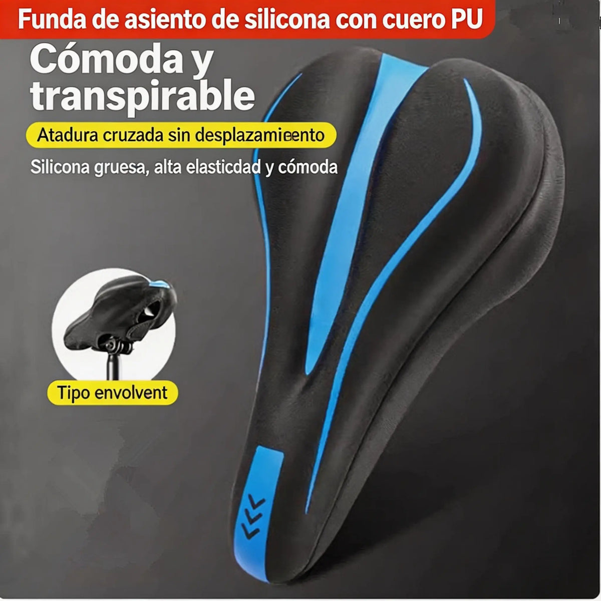 Fundas de silicona para asientos de bicicleta: máxima comodidad y protección integral.