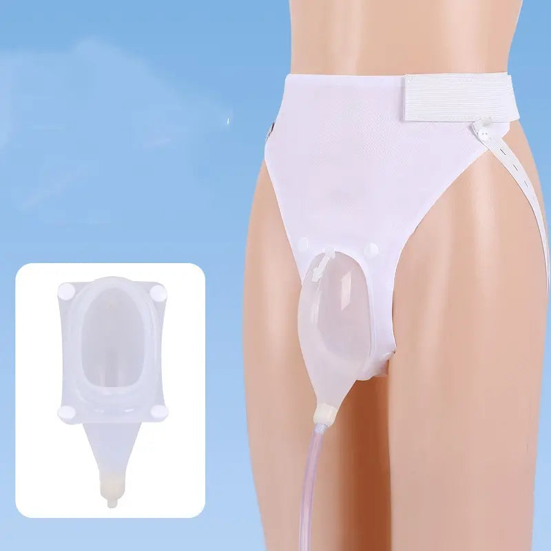 Dispositivo de micción de silicona para ancianos postrados en cama, que incluye bolsas recolectoras de orina para ancianos enfermos y paralizados.