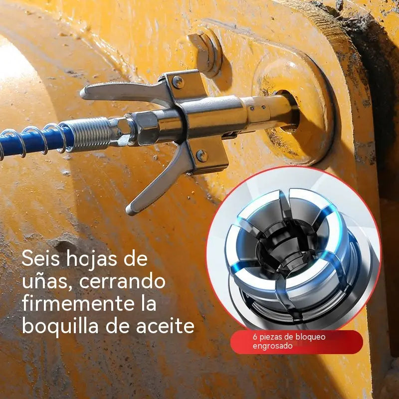 🔩🔧Engrasador autoblocante de alta presión con abrazadera de bloqueo de doble asa