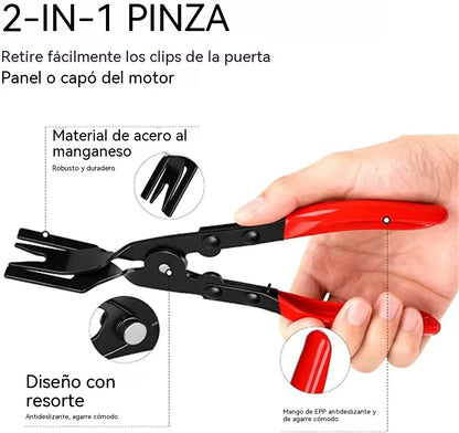 Juego de 3 piezas: Alicates para extraer clips de presión hacia abajo para automóviles, herramientas para extraer e instalar clips.