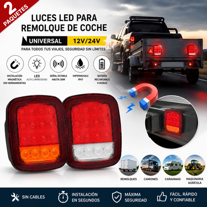 （2 paquetes）🚦【Universal 12V/24V】🚦 Luces LED para remolque de coche