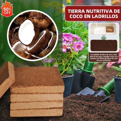 💥【Compre 2 y llévese 1 gratis】🌱🌱Tierra nutritiva de coco en ladrillos