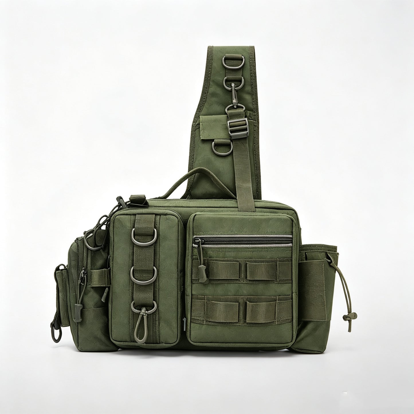 Riñonera táctica multifuncional para hombre: múltiples bolsillos, gran capacidad, ligera, cómoda, impermeable, ideal para viajes, acampada y pesca.