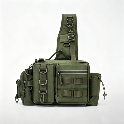 Riñonera táctica multifuncional para hombre: múltiples bolsillos, gran capacidad, ligera, cómoda, impermeable, ideal para viajes, acampada y pesca.