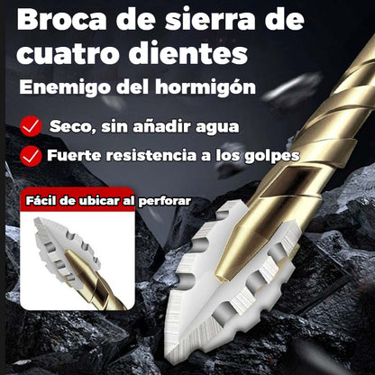 【6 piezas】🔥Juego de brocas excéntricas de 4 flautas de alta resistencia-