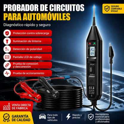 Lápiz de prueba multifuncional para automóviles con pantalla LCD, comprobador de circuitos de 6-36 V.