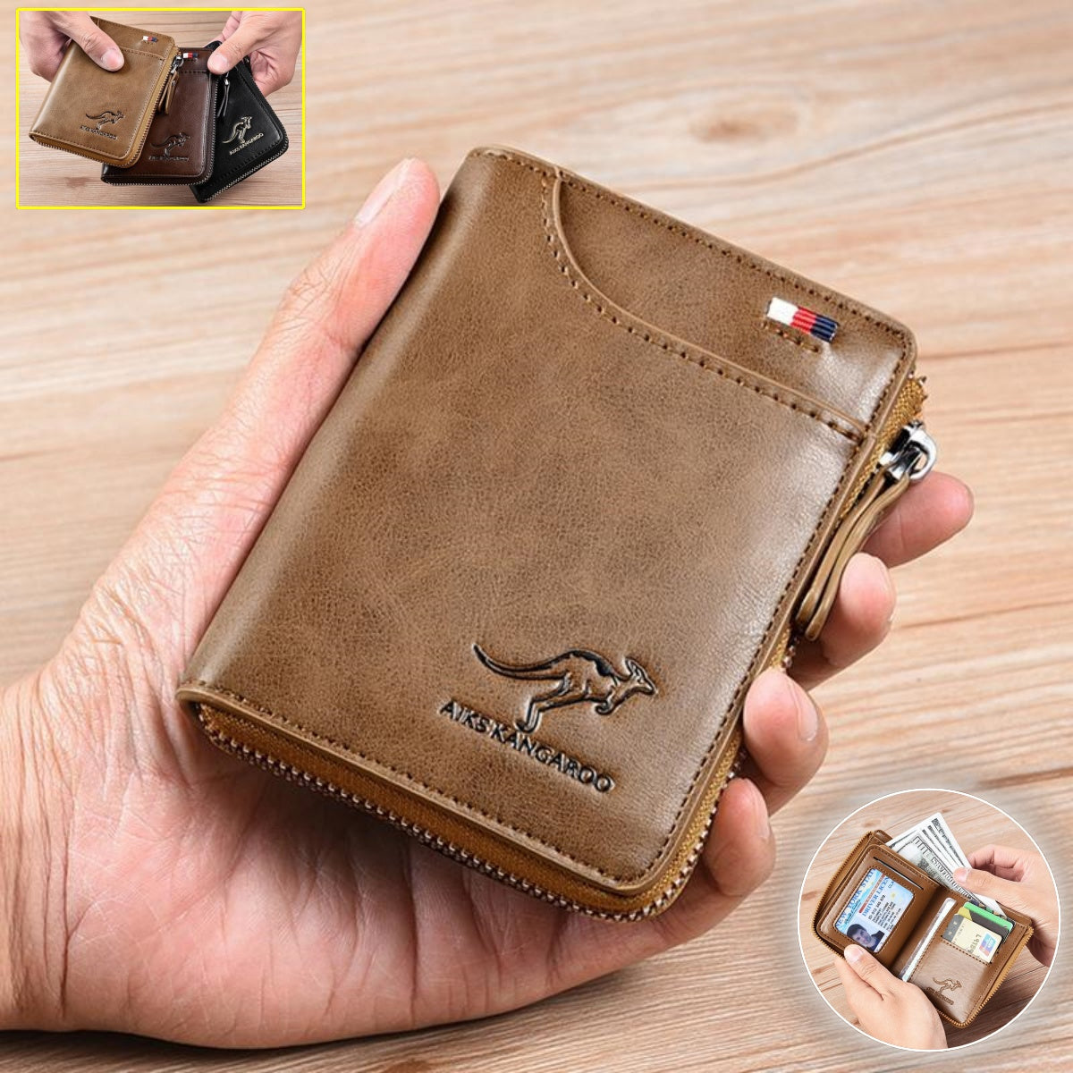 🔥50%OFF 🔥Cartera antimagnética 2025 para hombre Cartera de cuero suave de gran capacidad