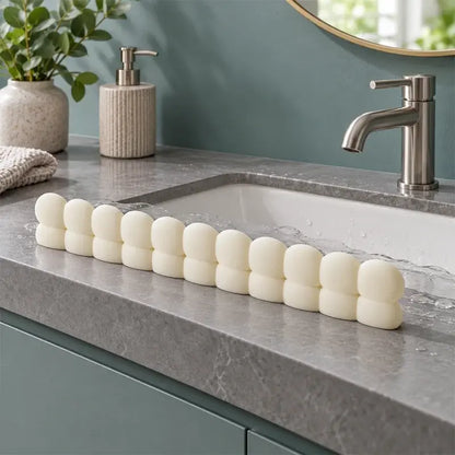 💧 Barrera Antisalpicaduras de Silicona para Fregadero | Protector Impermeable con Ventosas para Cocina y Lavabo