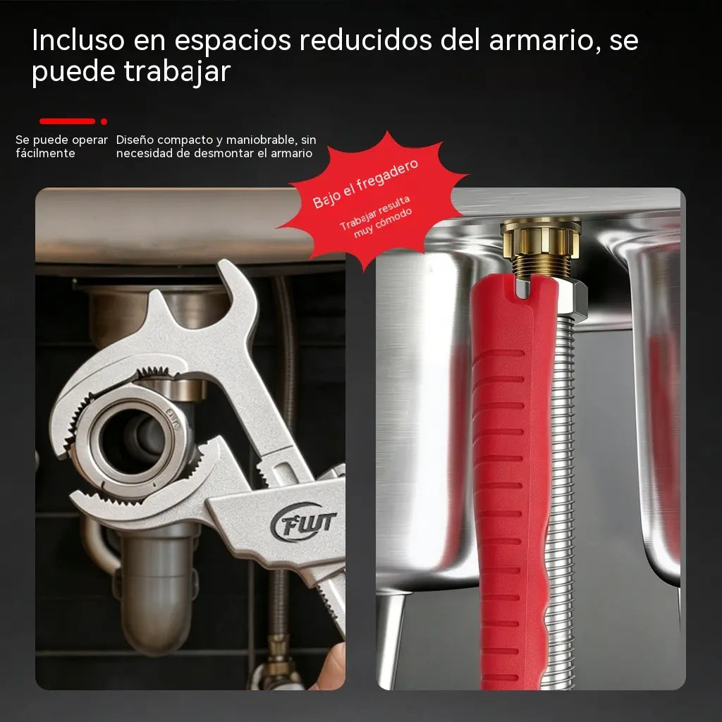 Llave universal ajustable de doble cabezal