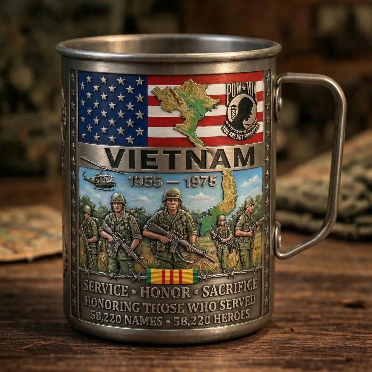 🎖️☕Taza/vaso de café conmemorativo para veteranos！