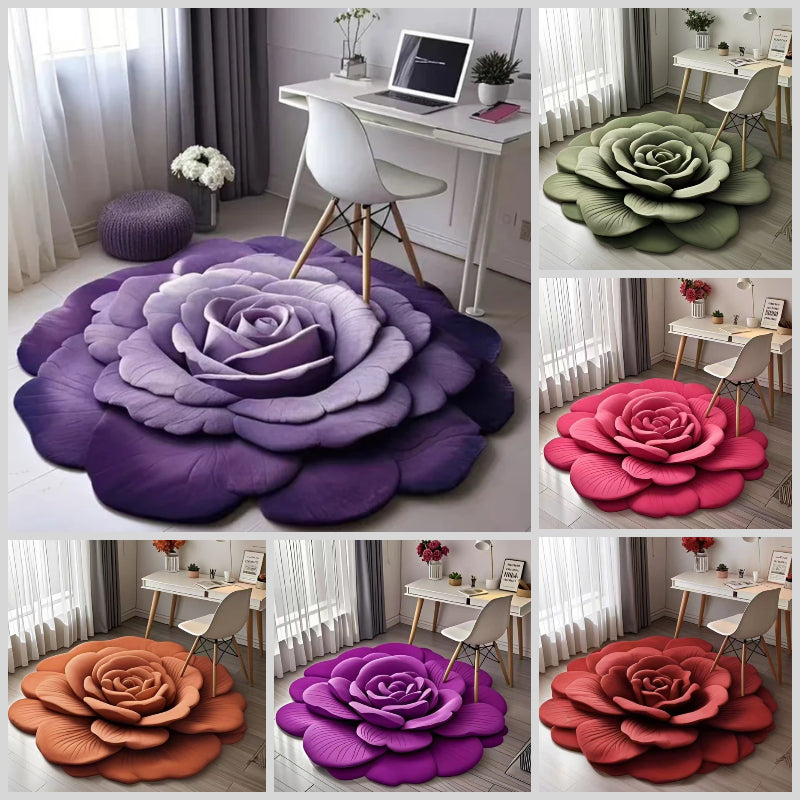 🌺 Elegante alfombra floral ✨Secado rápido, absorbente y antideslizante