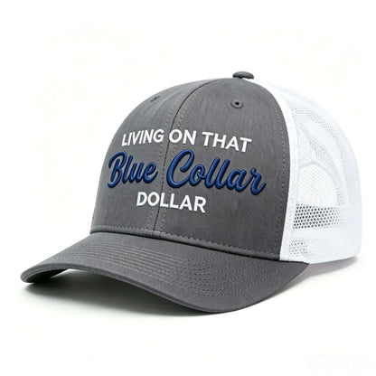 🧢Gorra de béisbol ajustable de malla con eslogan de estilo europeo y americano para ropa de trabajo.