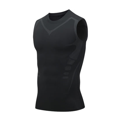 🛡️💎 Chaleco moldeador iónico: fresco y compresivo, alisa la grasa del abdomen y la cintura. Diseño invisible, luce aún mejor debajo de una camisa. ¡Recupera tu confianza! 💪✨